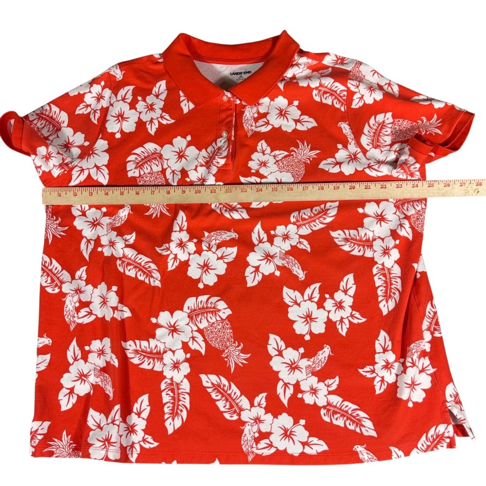 Lands' End Polo Shirts Women 2X Multicolor Tropical Fruit Floral Bundle 3PK - Picture 7 of 9